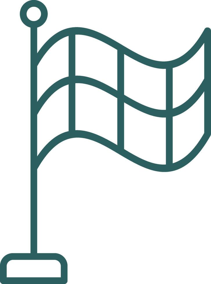Offside Flag Line Gradient Icon vector