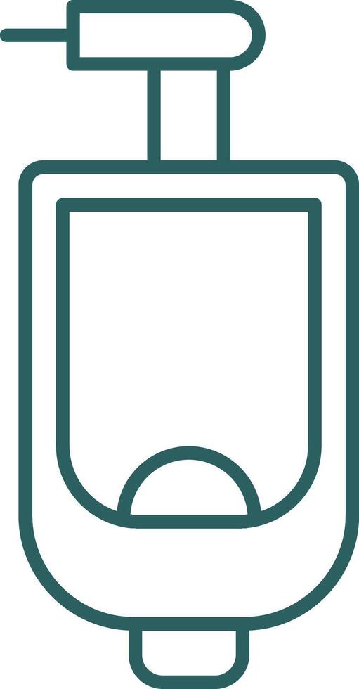 Urinal Line Gradient Icon vector