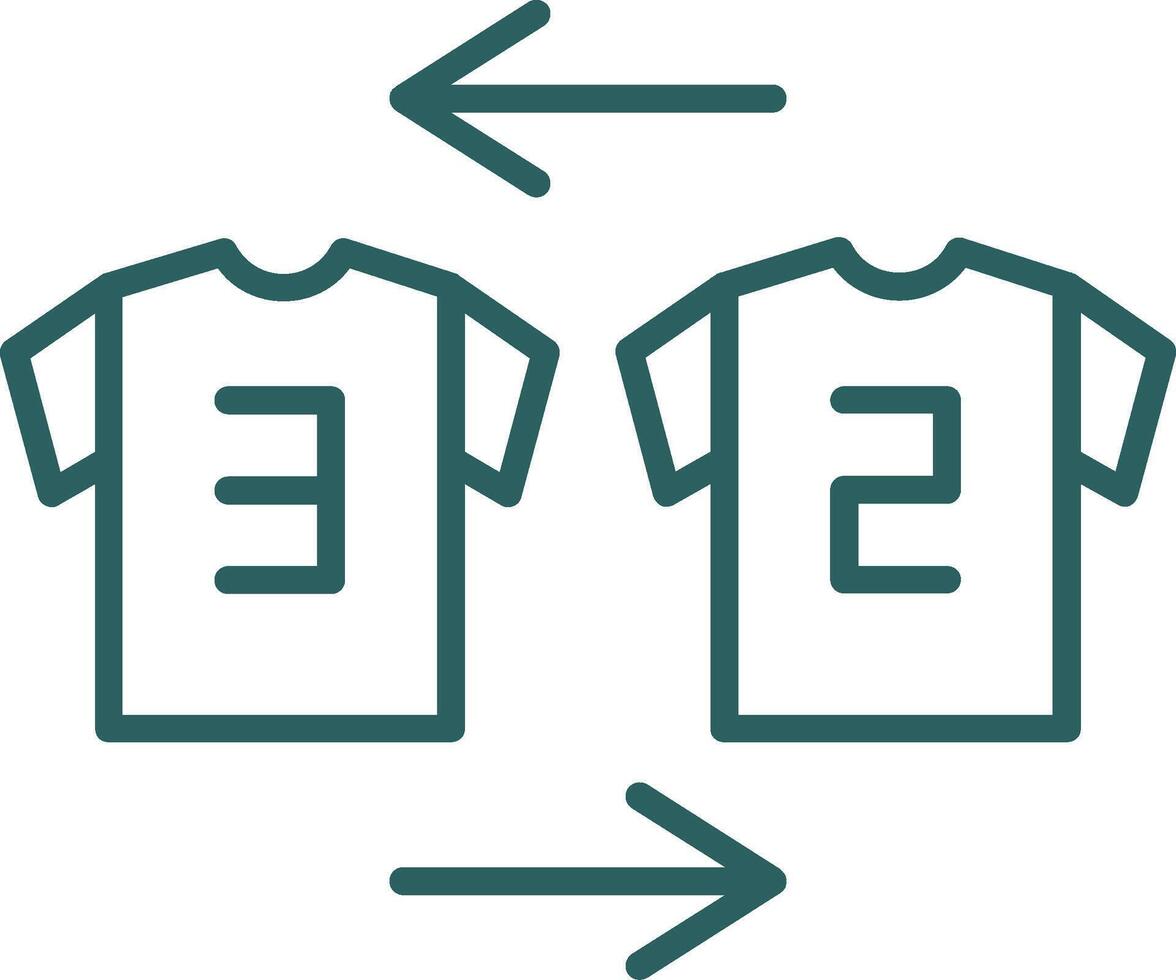 Substitution Line Gradient Icon vector