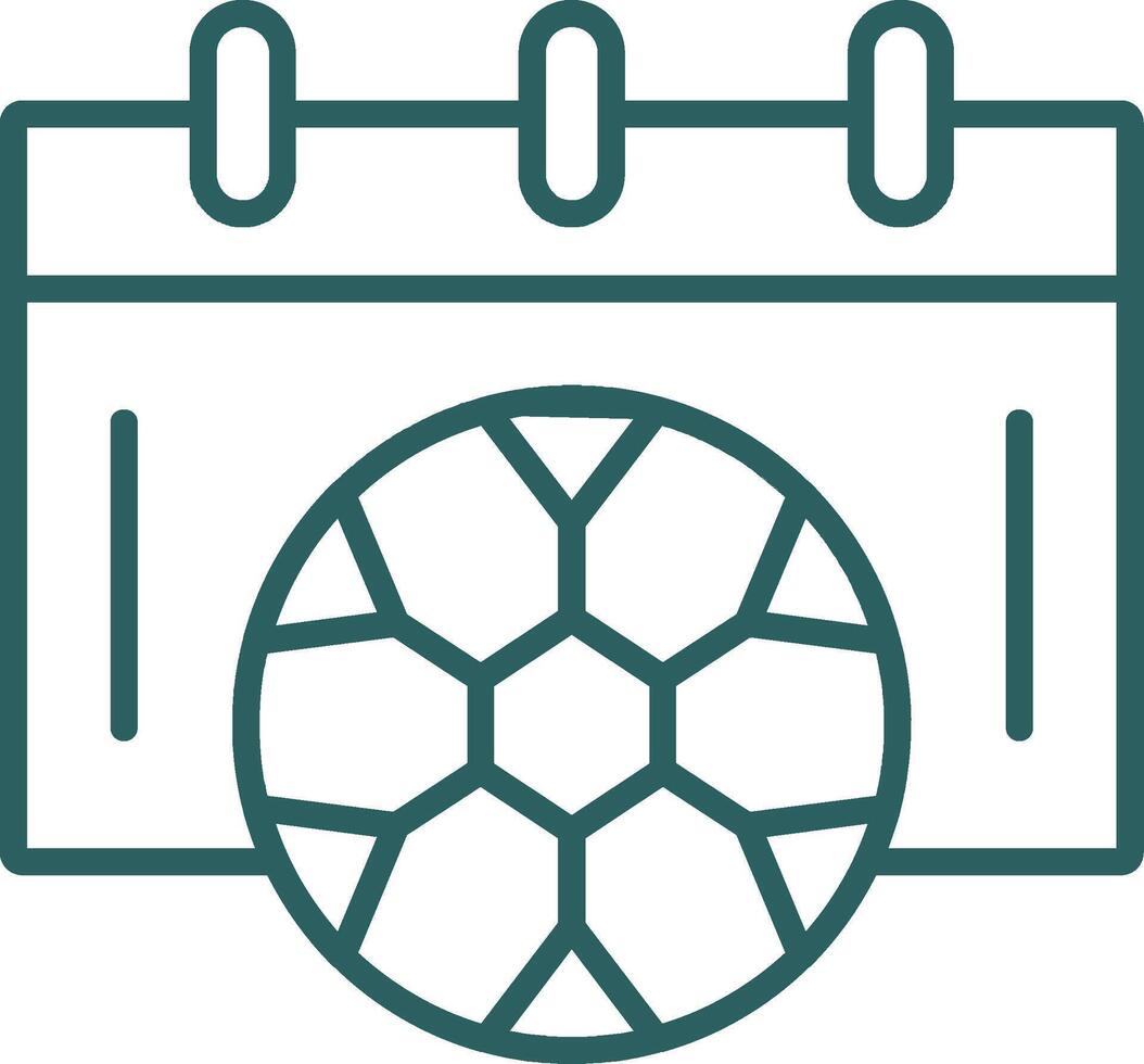 Football Schedule Line Gradient Icon vector