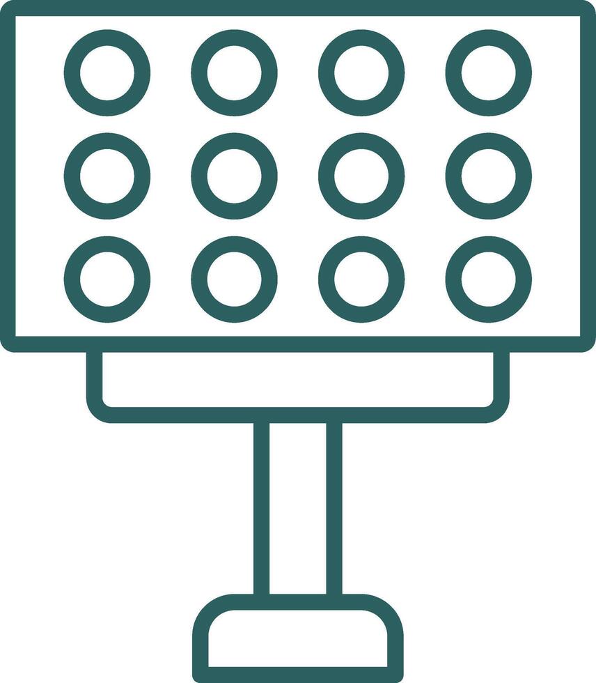 Stadium Lights Line Gradient Icon vector