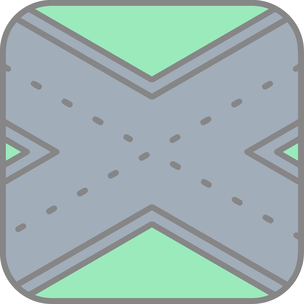 Runway Line Filled Light Icon vector