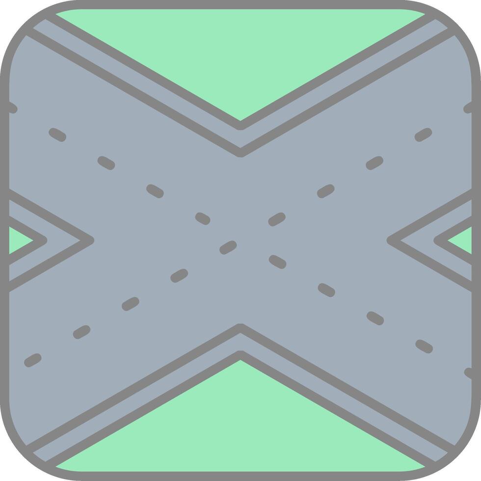 Runway Line Filled Light Icon vector