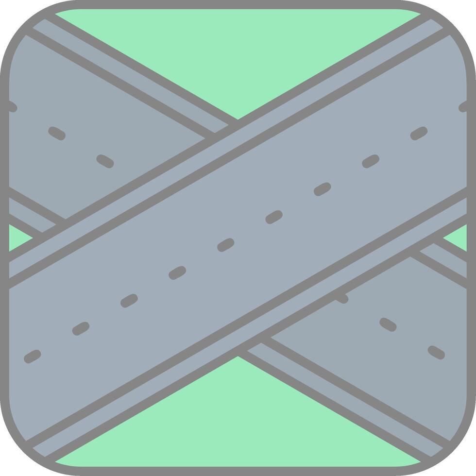 Overpass Line Filled Light Icon vector