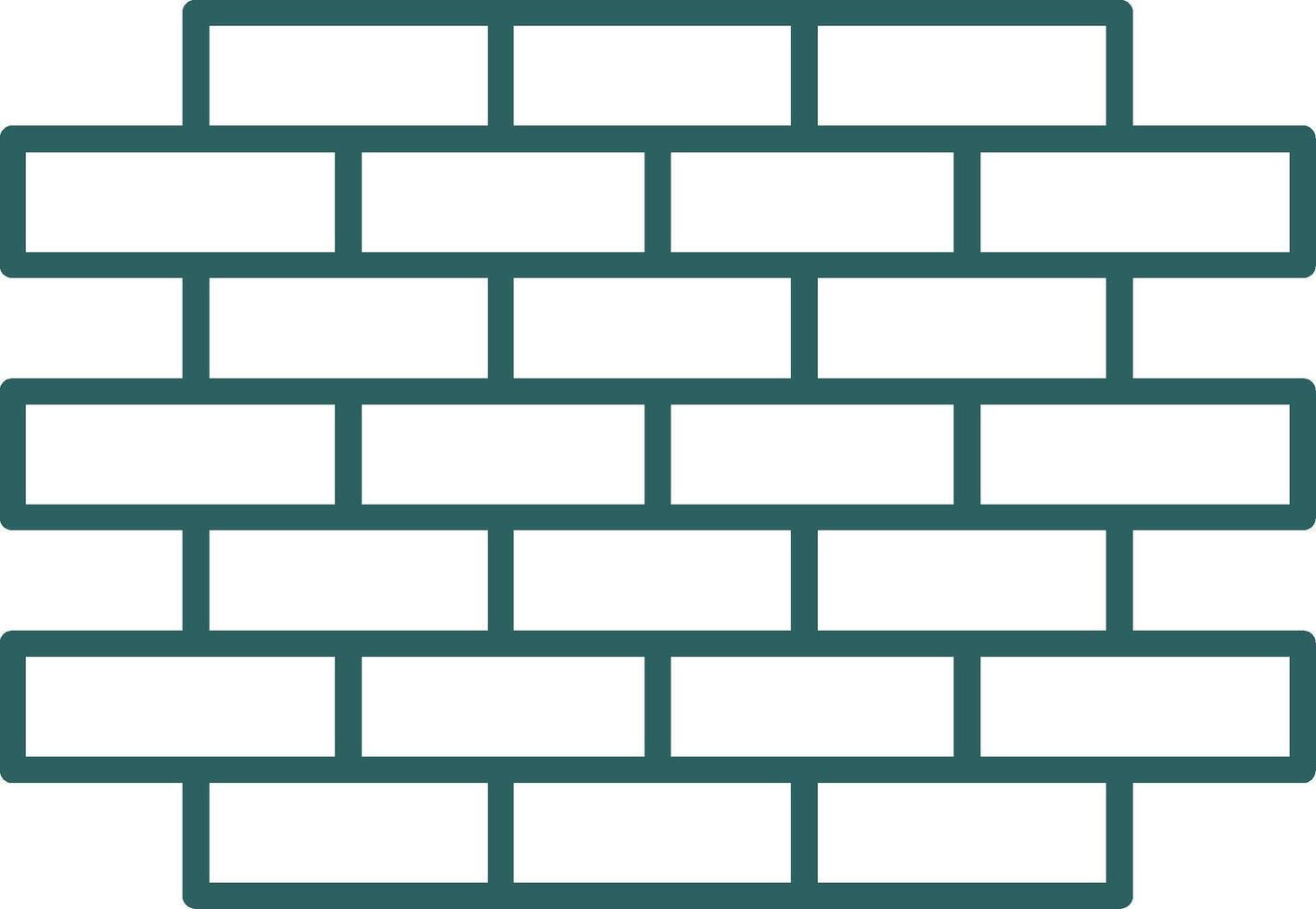 Brick Wall Line Gradient Icon vector