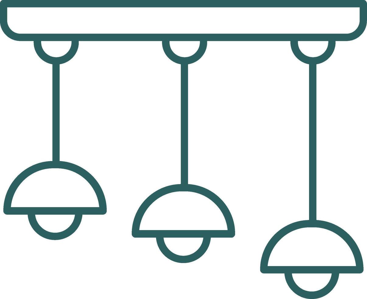 Ceiling Line Gradient Icon vector