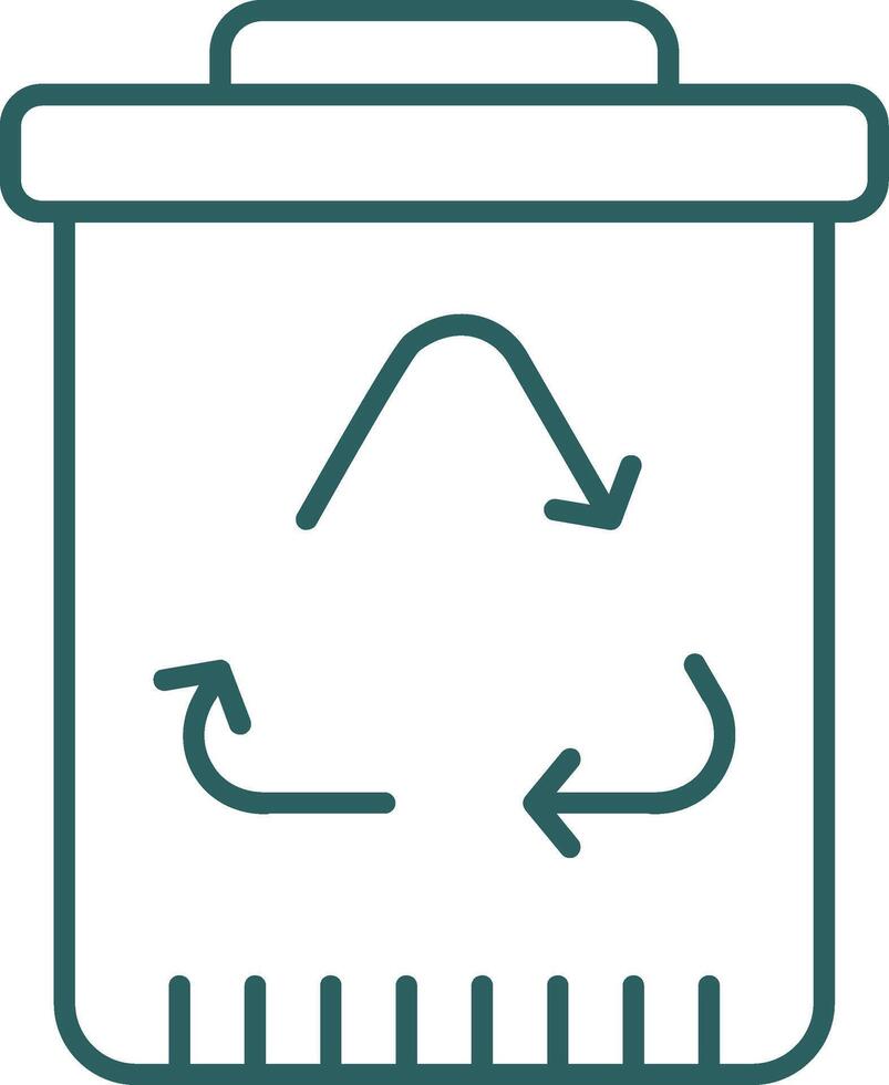 reciclaje línea degradado icono vector