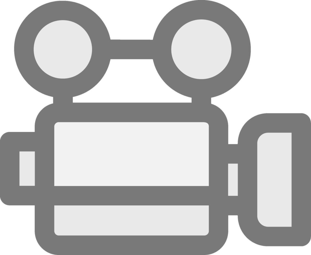 Video Line Filled Light Icon vector