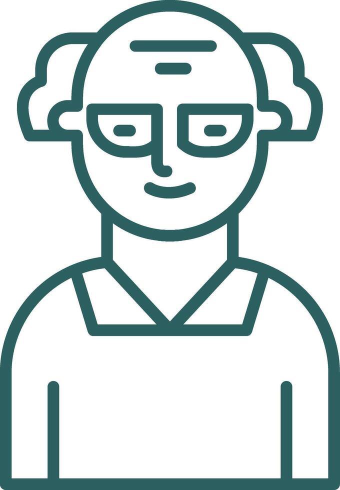 Scientist Line Gradient Icon vector