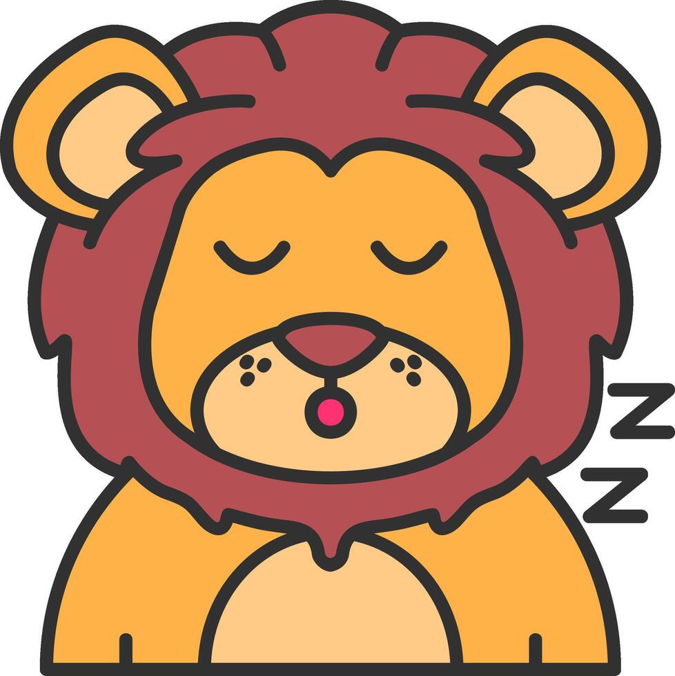 Sleep Line Filled Light Icon vector