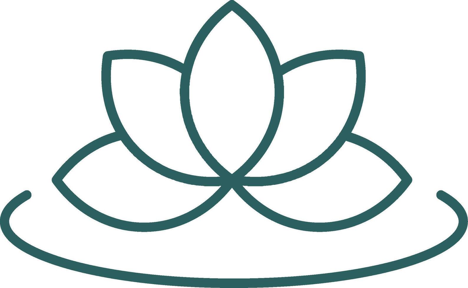 Lotus Line Gradient Icon vector