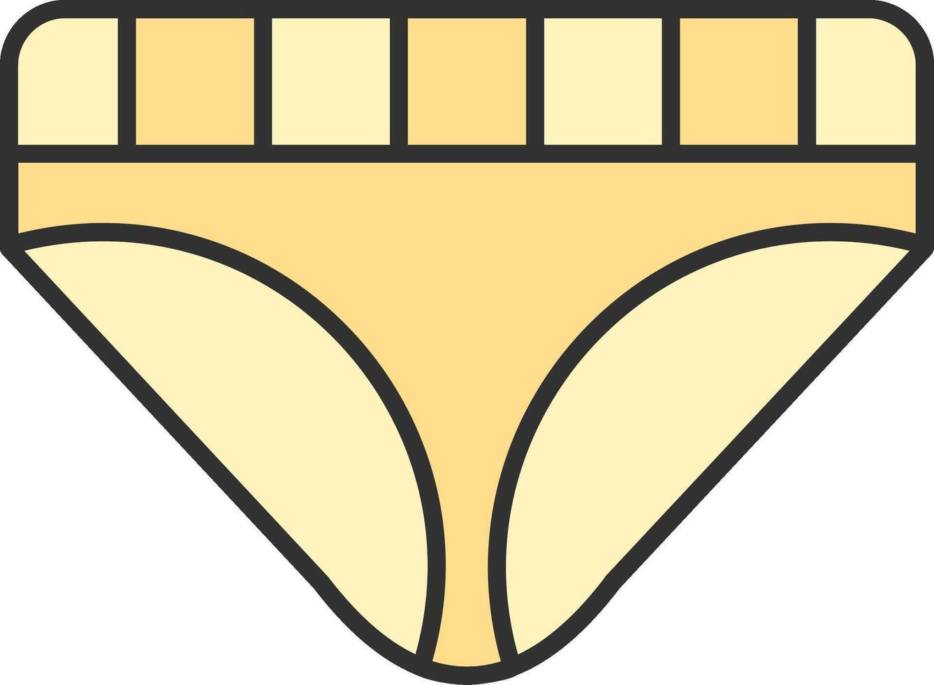 Underwear Line Filled Light Icon vector