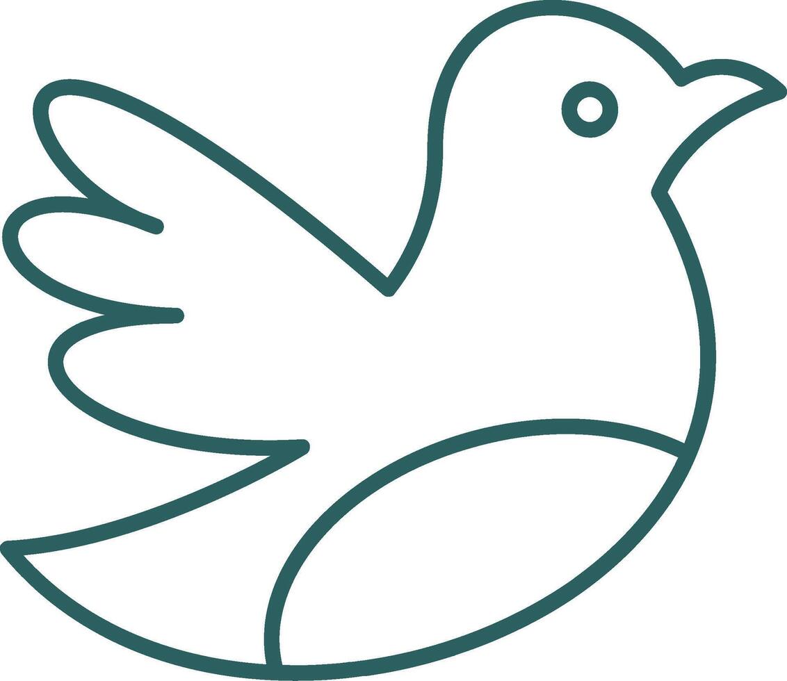 Bird Line Gradient Icon vector