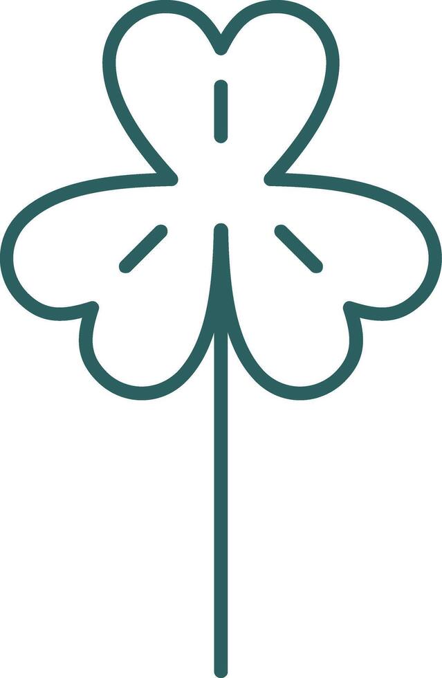 Clover Line Gradient Icon vector