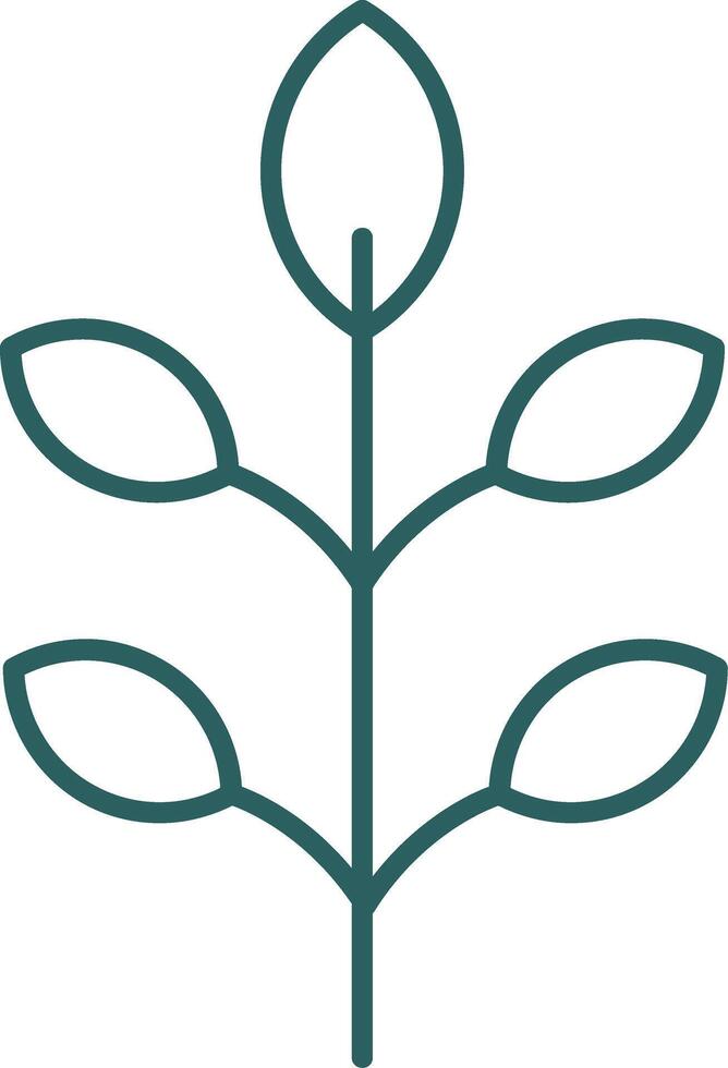 Leaf Line Gradient Icon vector