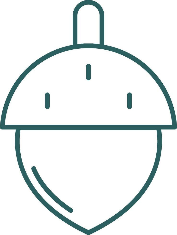 Acorn Line Gradient Icon vector