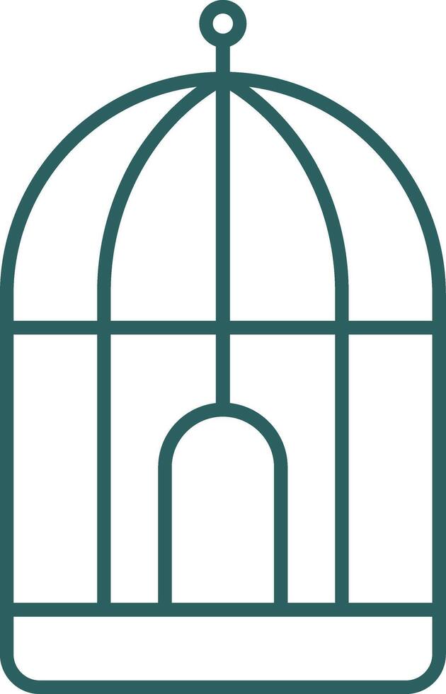 Circus Cage Line Gradient Icon vector