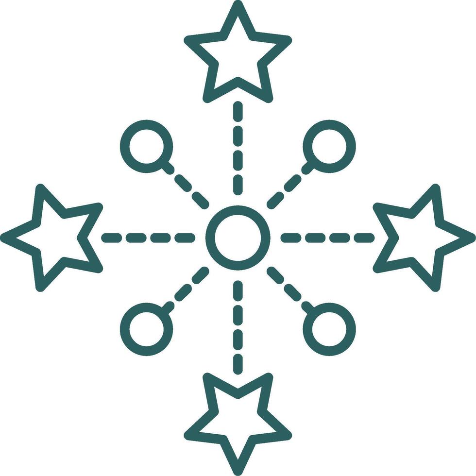 Fireworks Line Gradient Icon vector