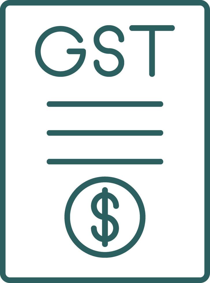 Gst Line Gradient Icon vector