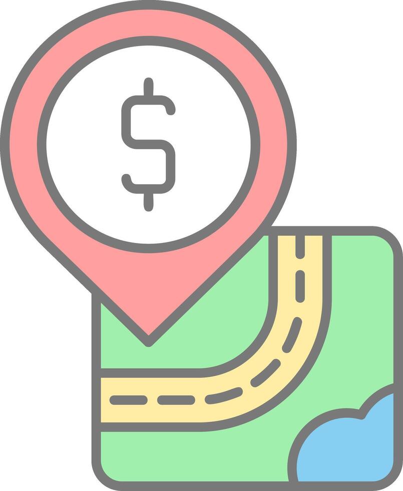 Atm Line Filled Light Icon vector