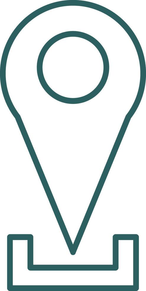Location Pin Line Gradient Icon vector