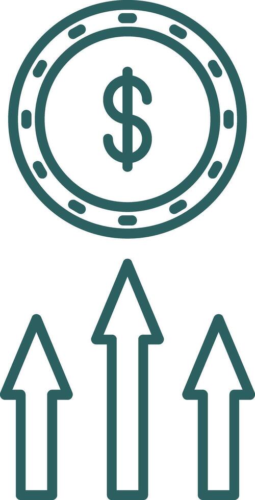 Income Line Gradient Icon vector