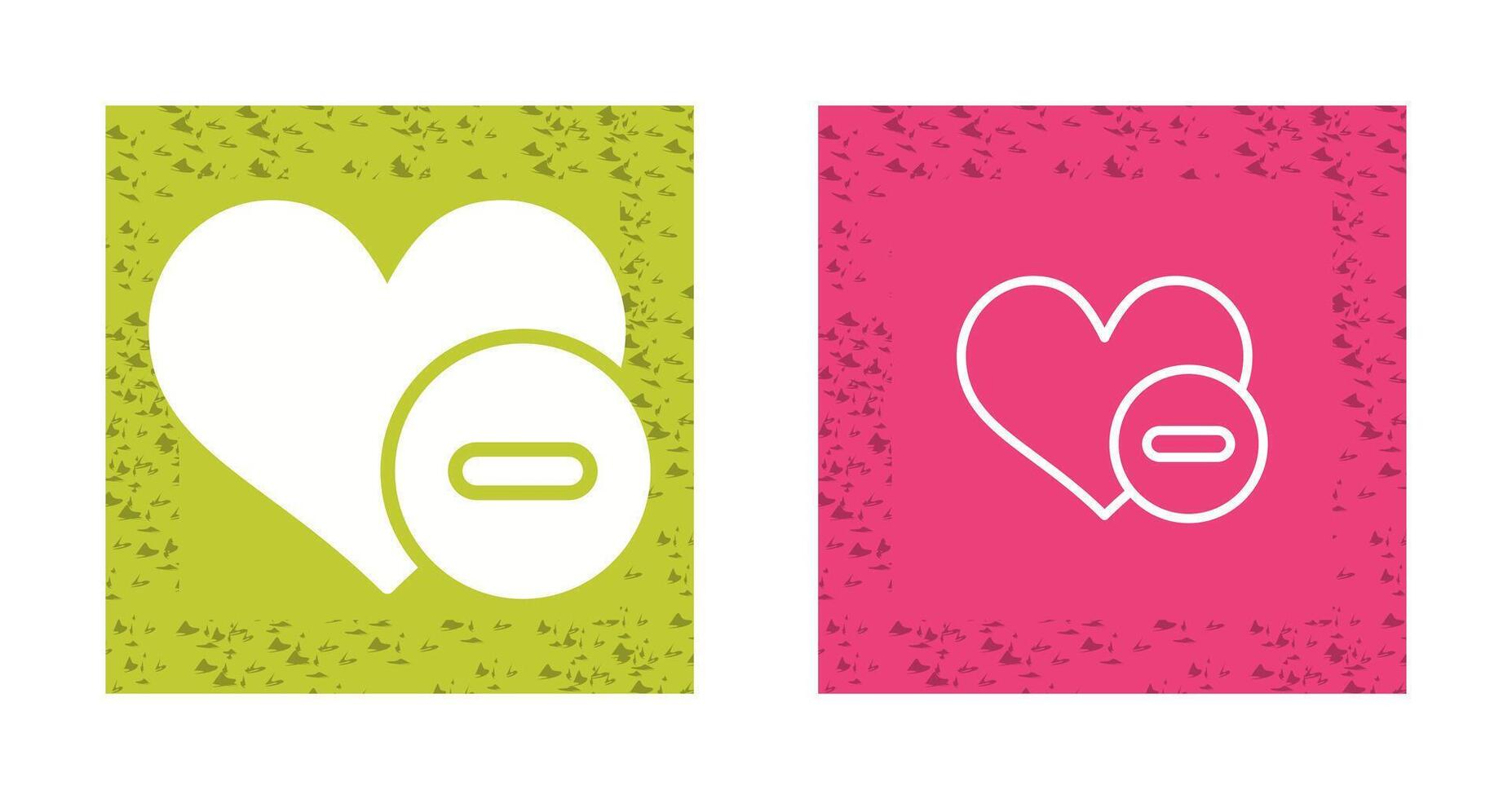 Negative Love Vector Icon
