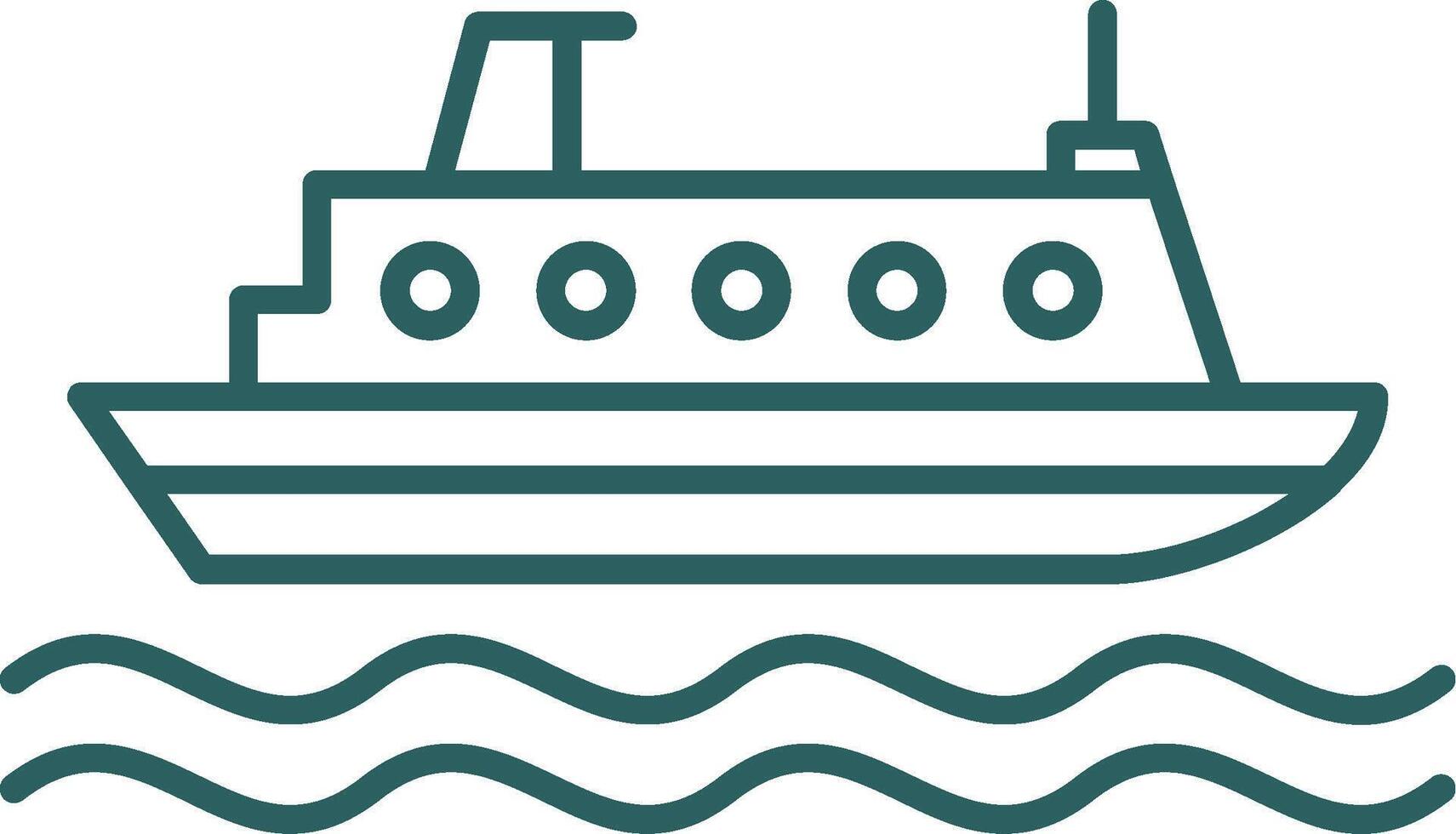 Cruiser Line Gradient Icon vector