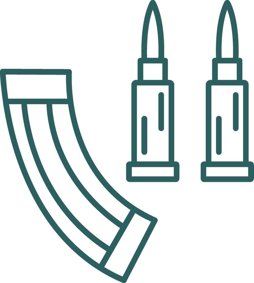 Ammunition Line Gradient Icon vector