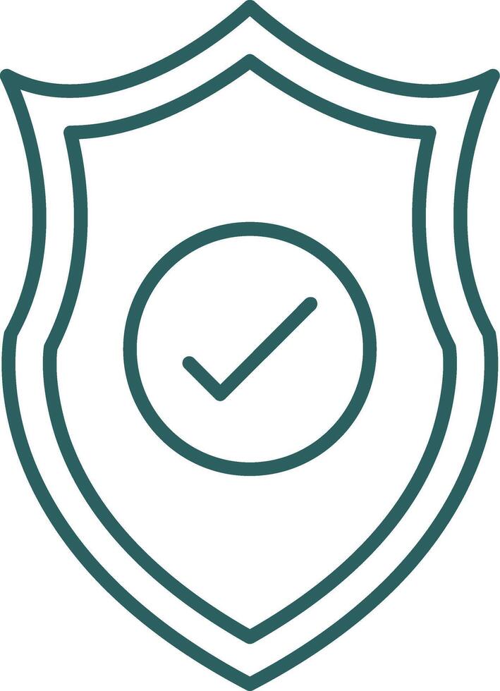Safety Line Gradient Icon vector