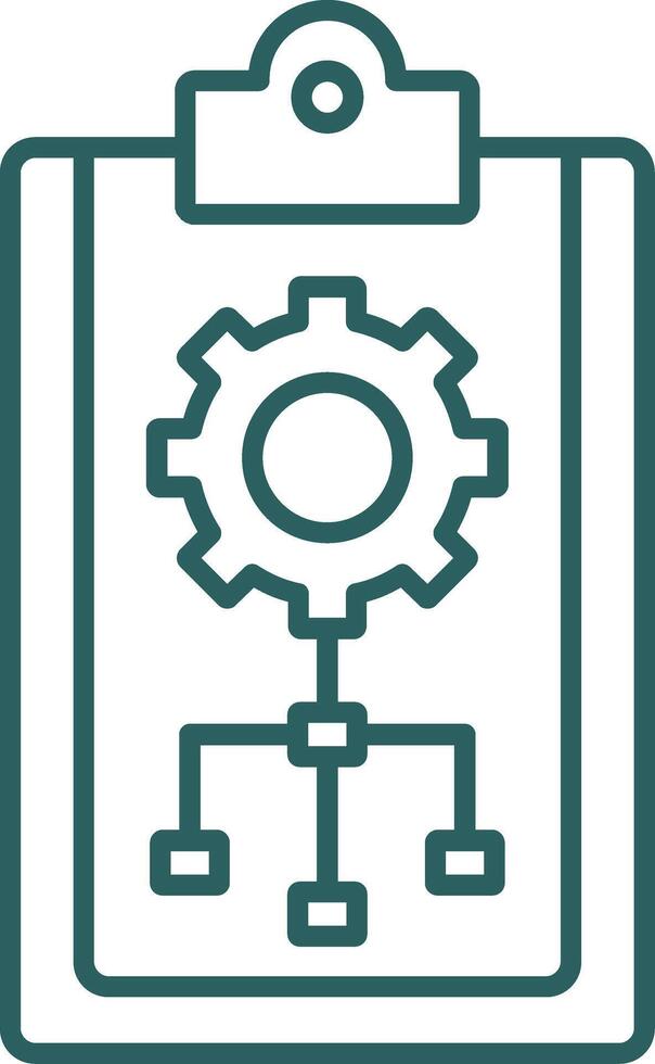 Planning Line Gradient Icon vector