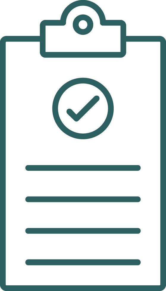 Checklist Line Gradient Icon vector