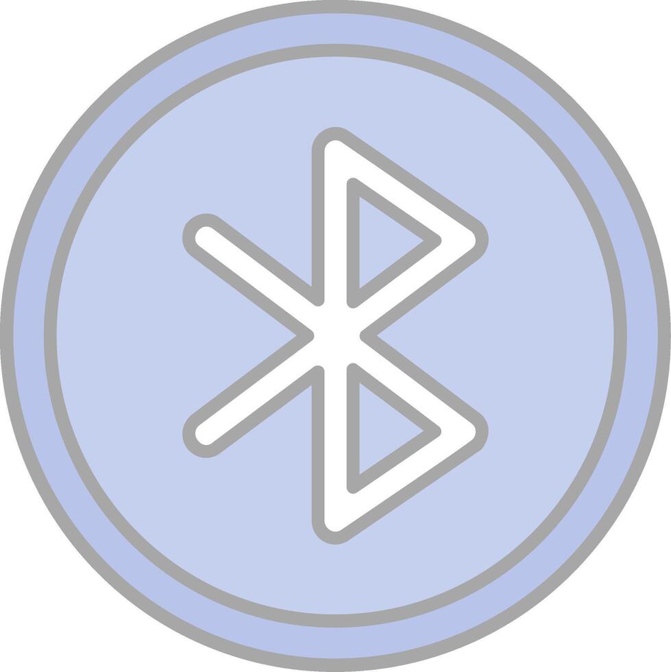 Bluetooth Line Filled Light Icon vector