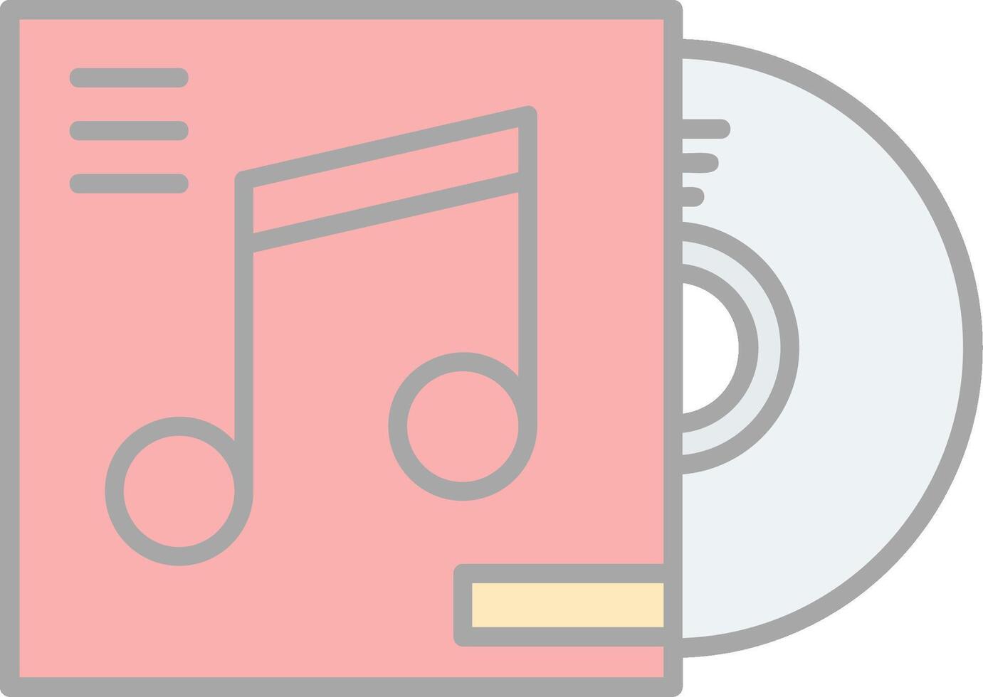 Cd cover Line Filled Light Icon vector