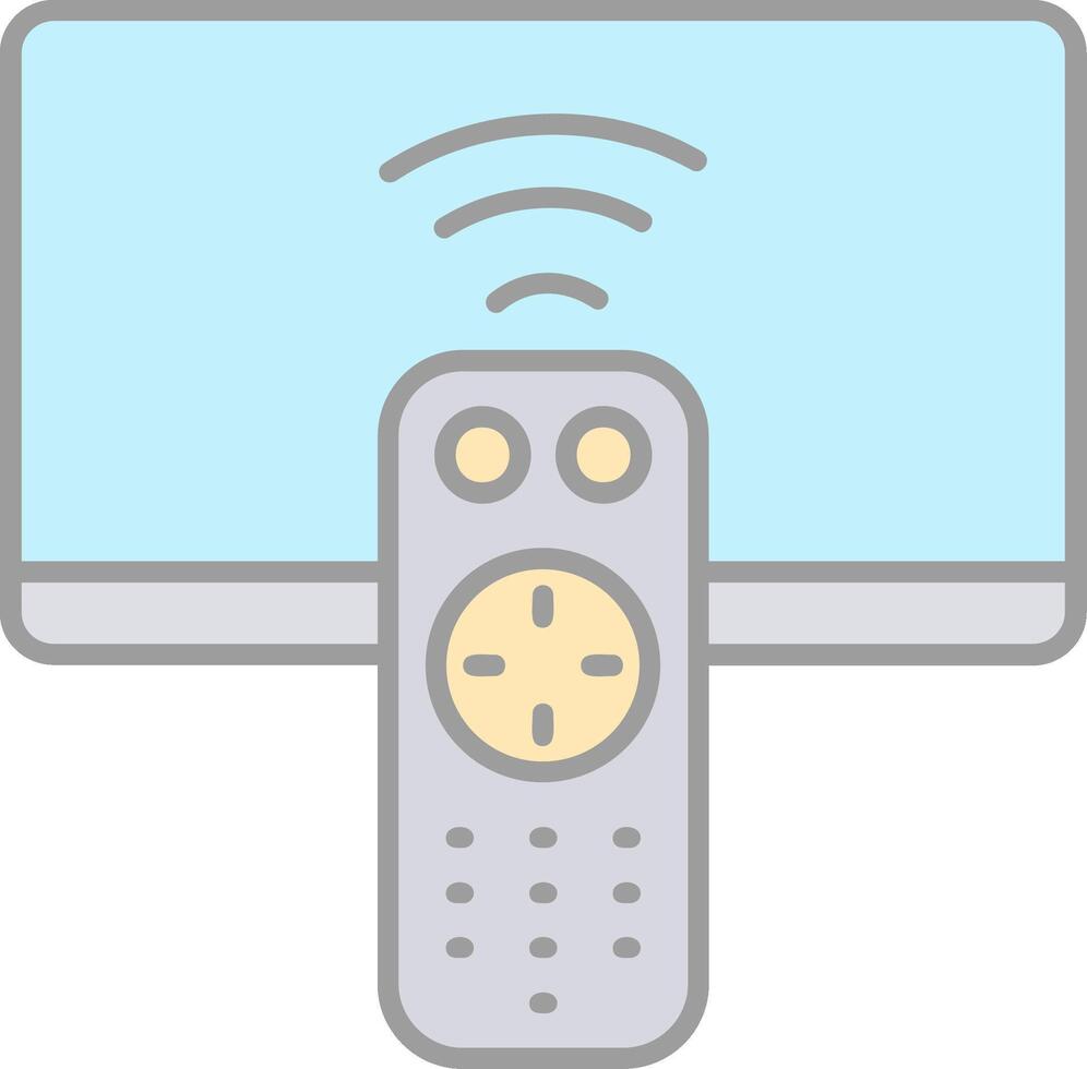 Remote Line Filled Light Icon vector