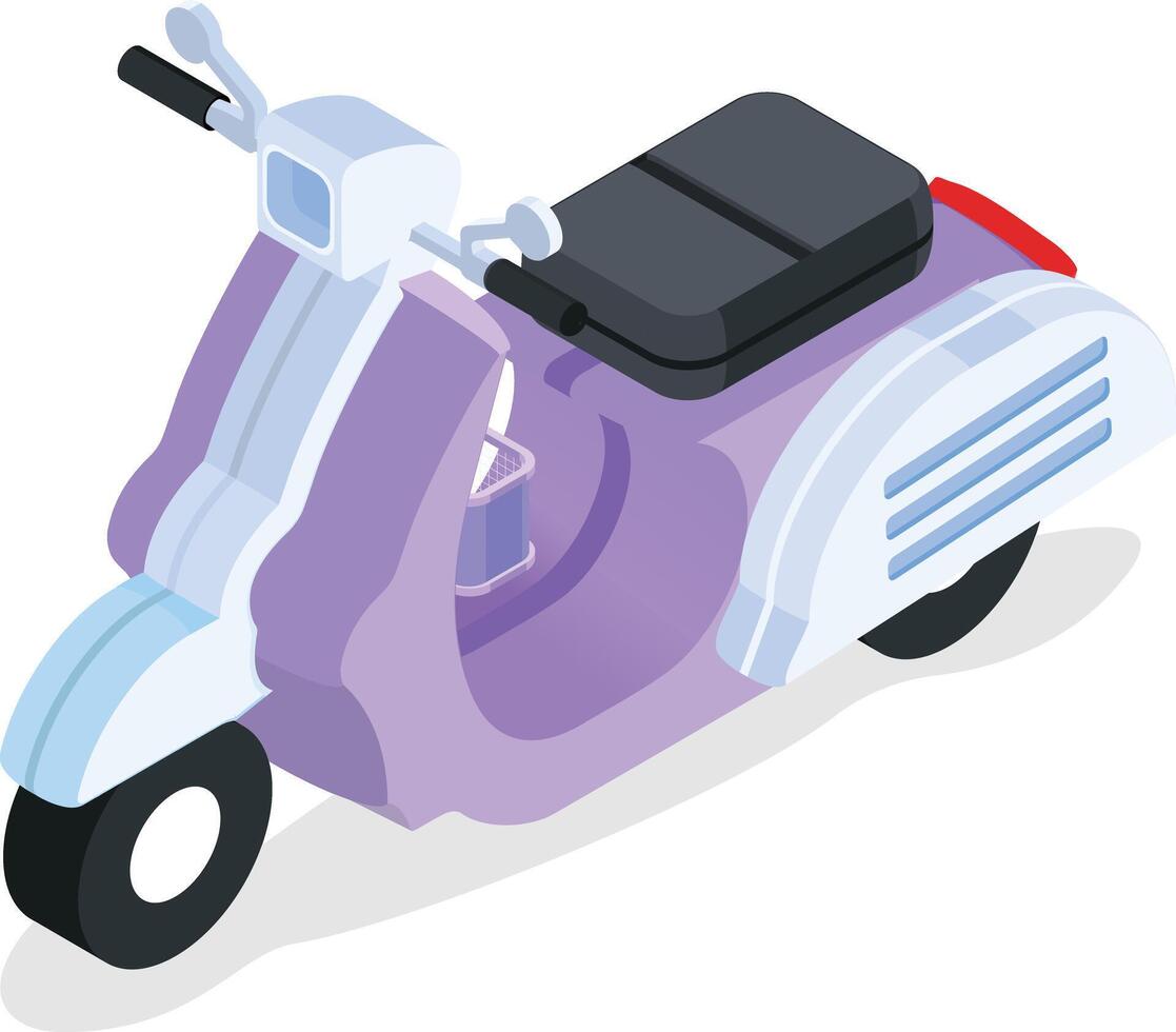 isométrica scooter vector