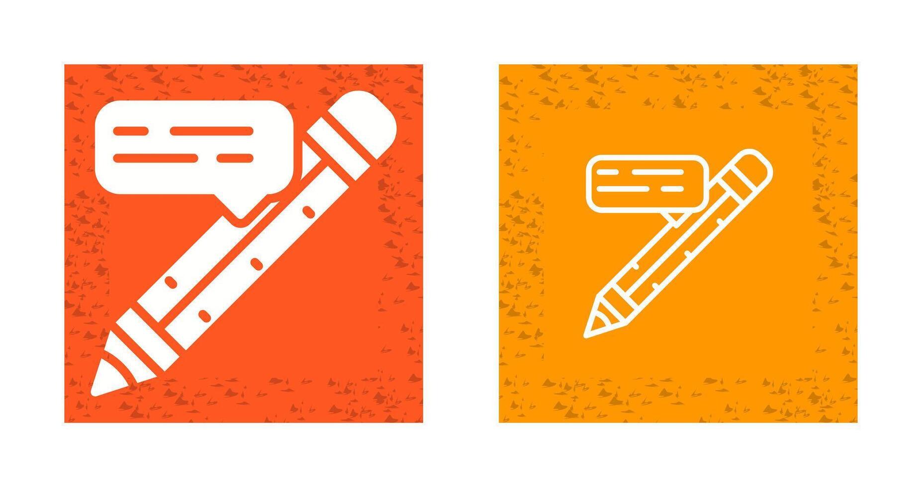 Speech bubble with pencil Vector Icon