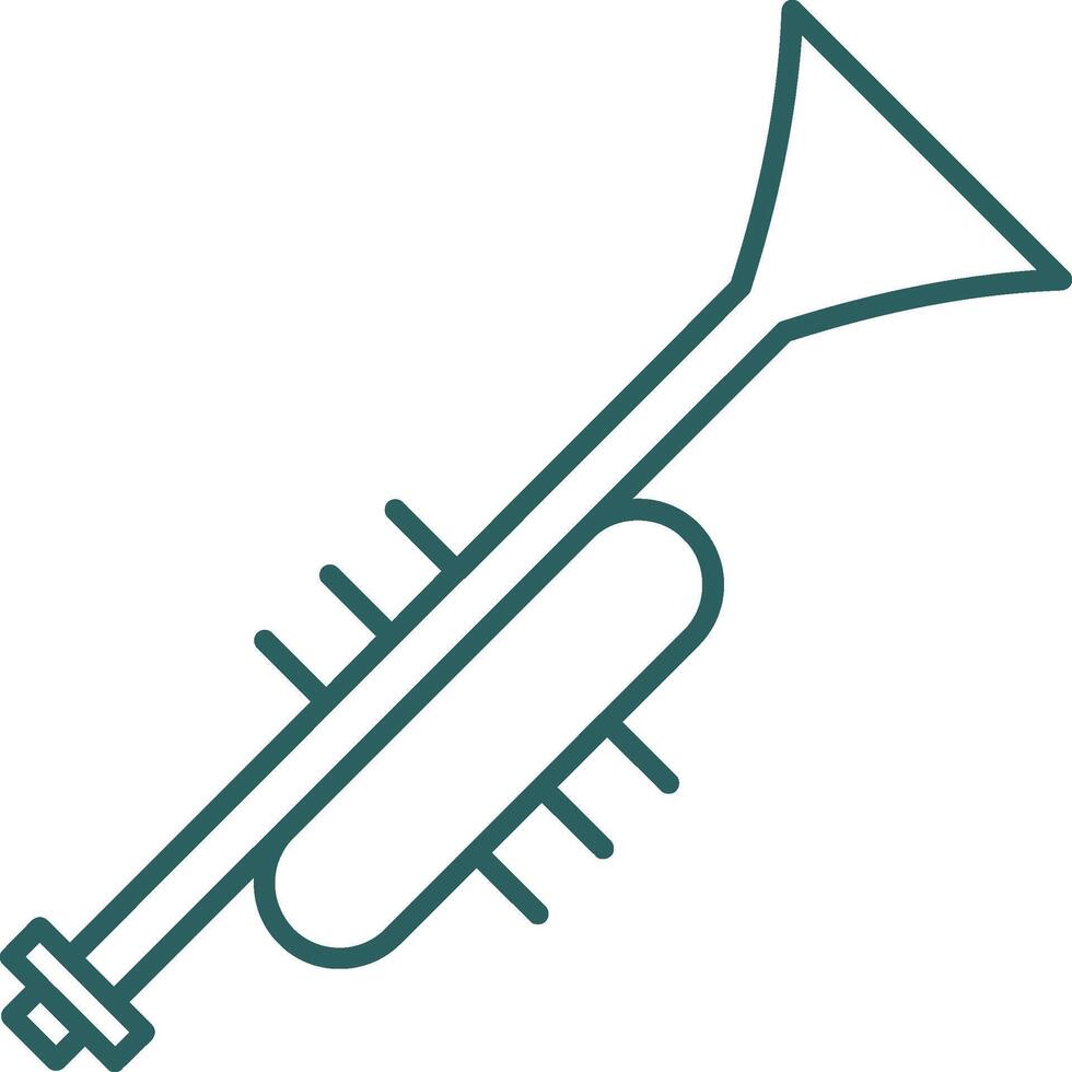 Trumpet Line Gradient Icon vector