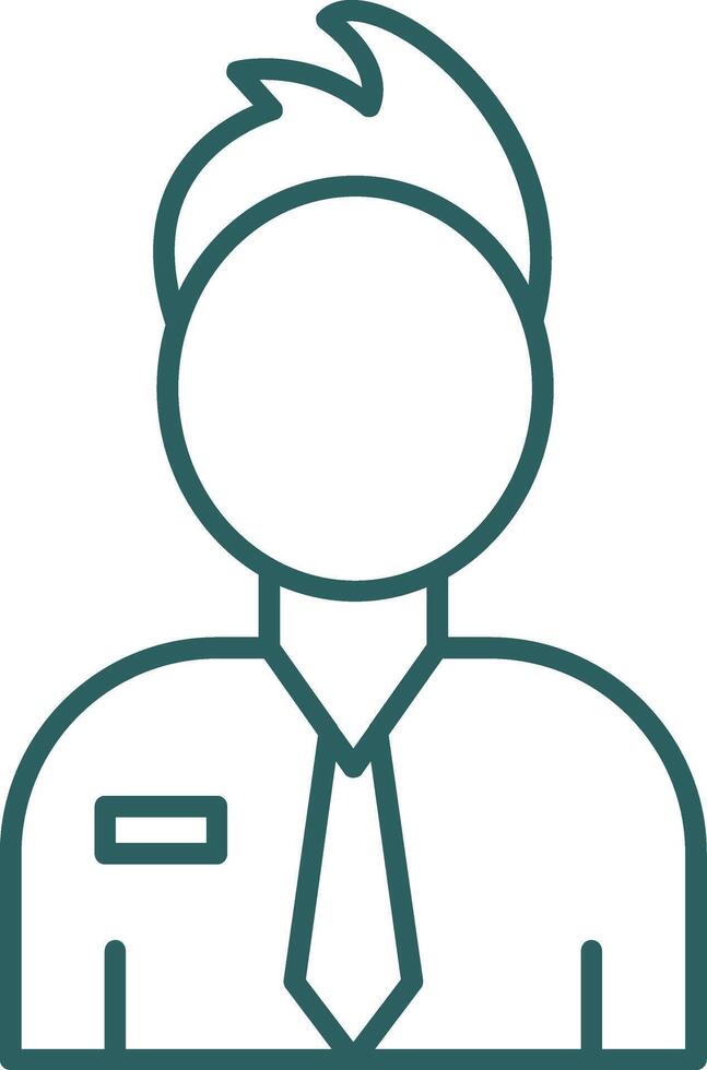 Employee Line Gradient Icon vector