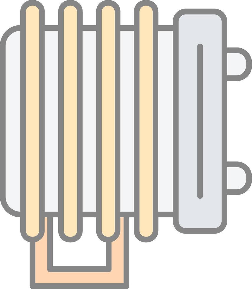 Heater Line Filled Light Icon vector