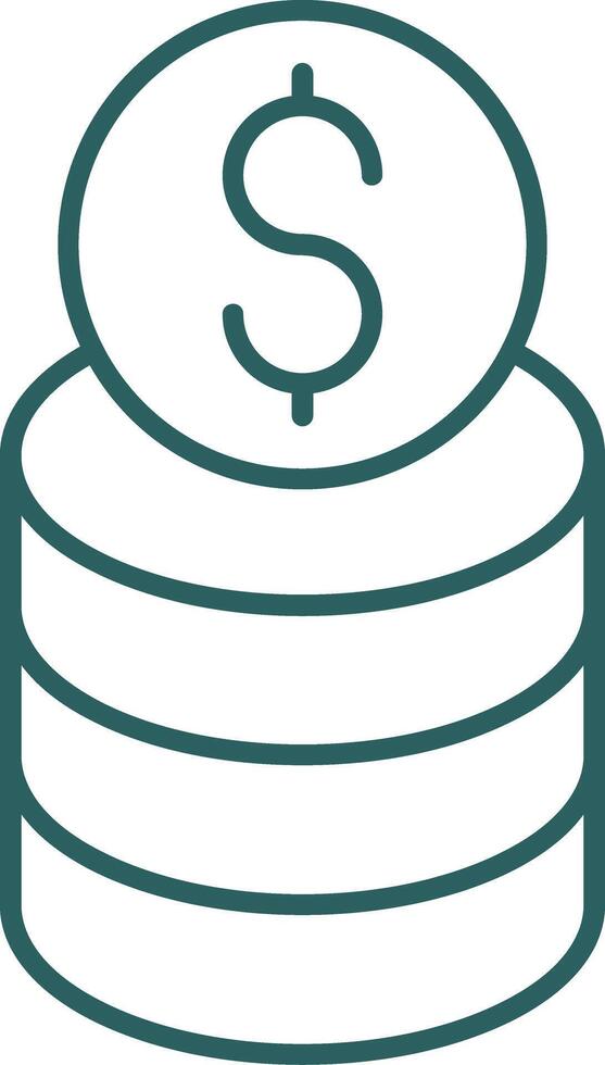 Income Line Gradient Icon vector