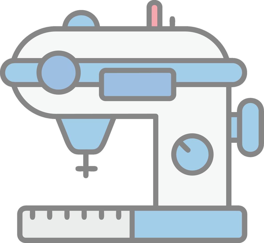 Sewing Line Filled Light Icon vector
