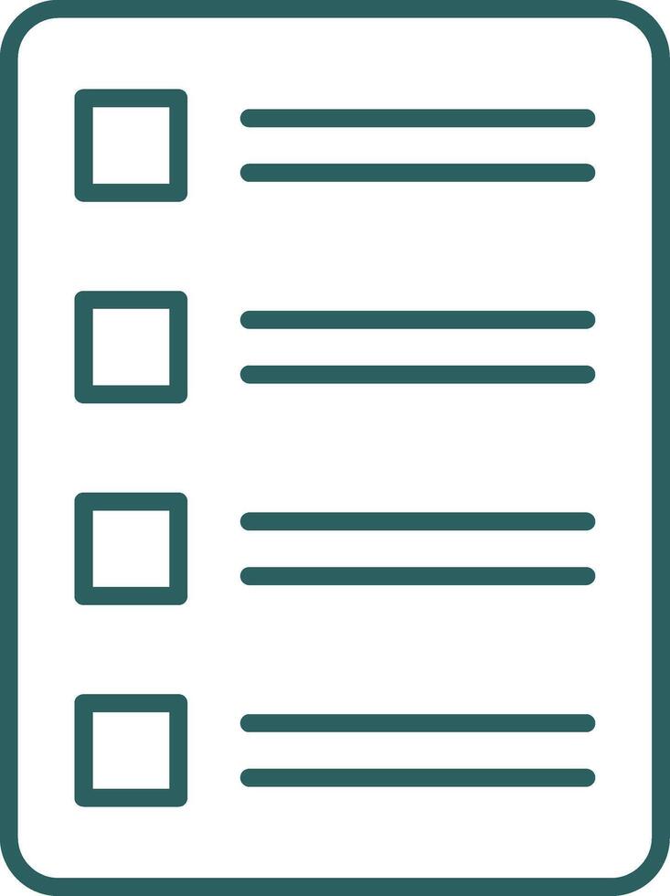 Task List Line Gradient Icon vector