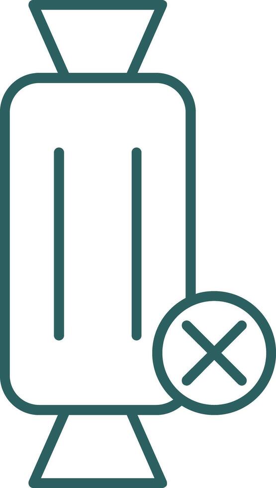 No Sweets Line Gradient Icon vector