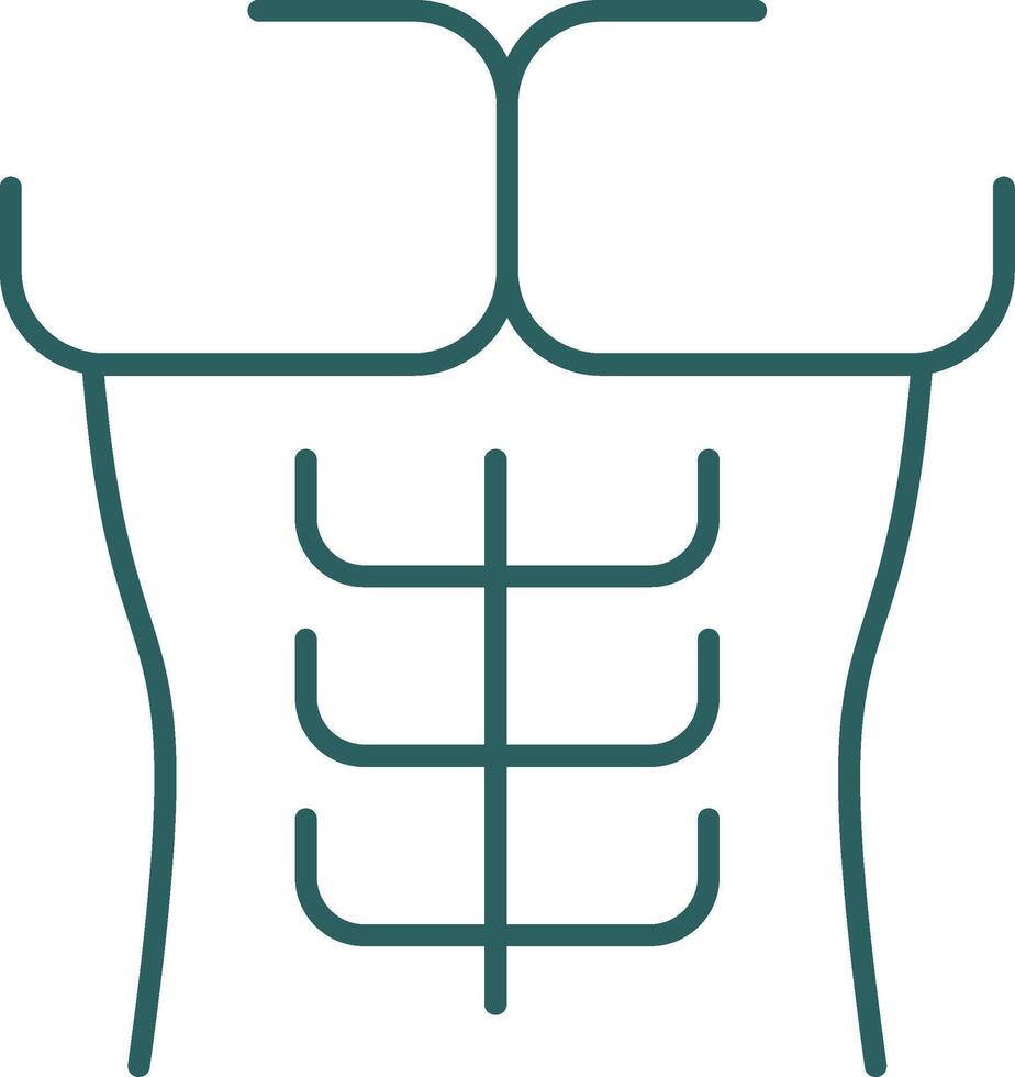 Six Pack Line Gradient Icon vector