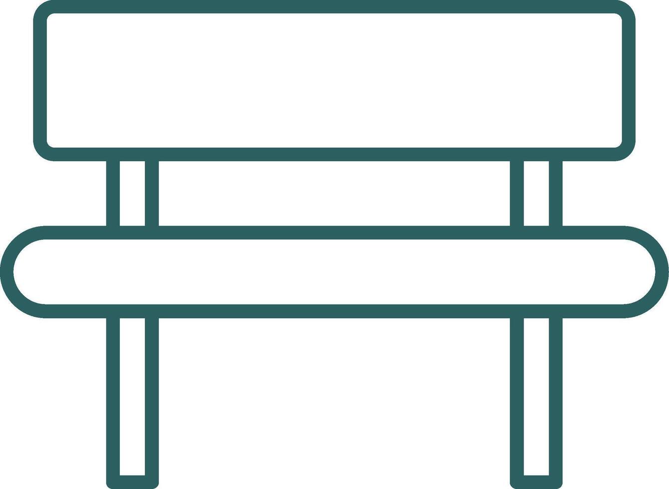 Bench Line Gradient Icon vector