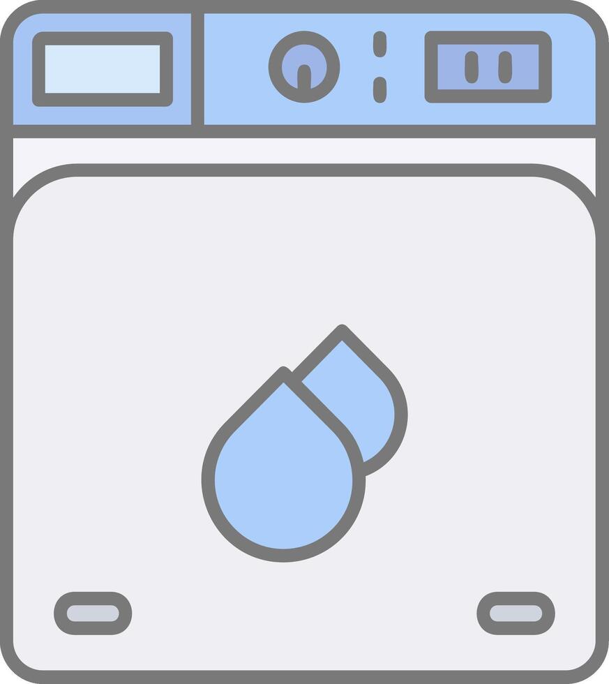 Laundry Line Filled Light Icon vector