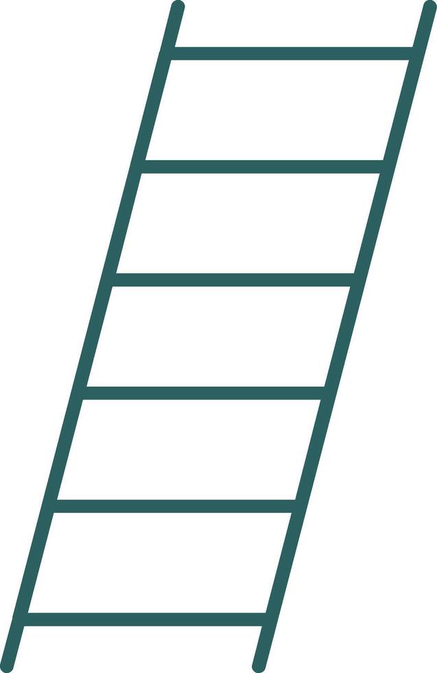 Ladder Line Gradient Icon vector