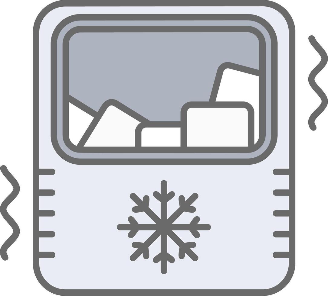 Ice maker Line Filled Light Icon vector