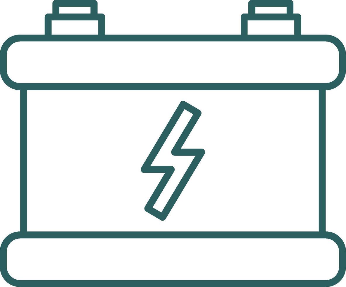 Car Battery Line Gradient Icon vector